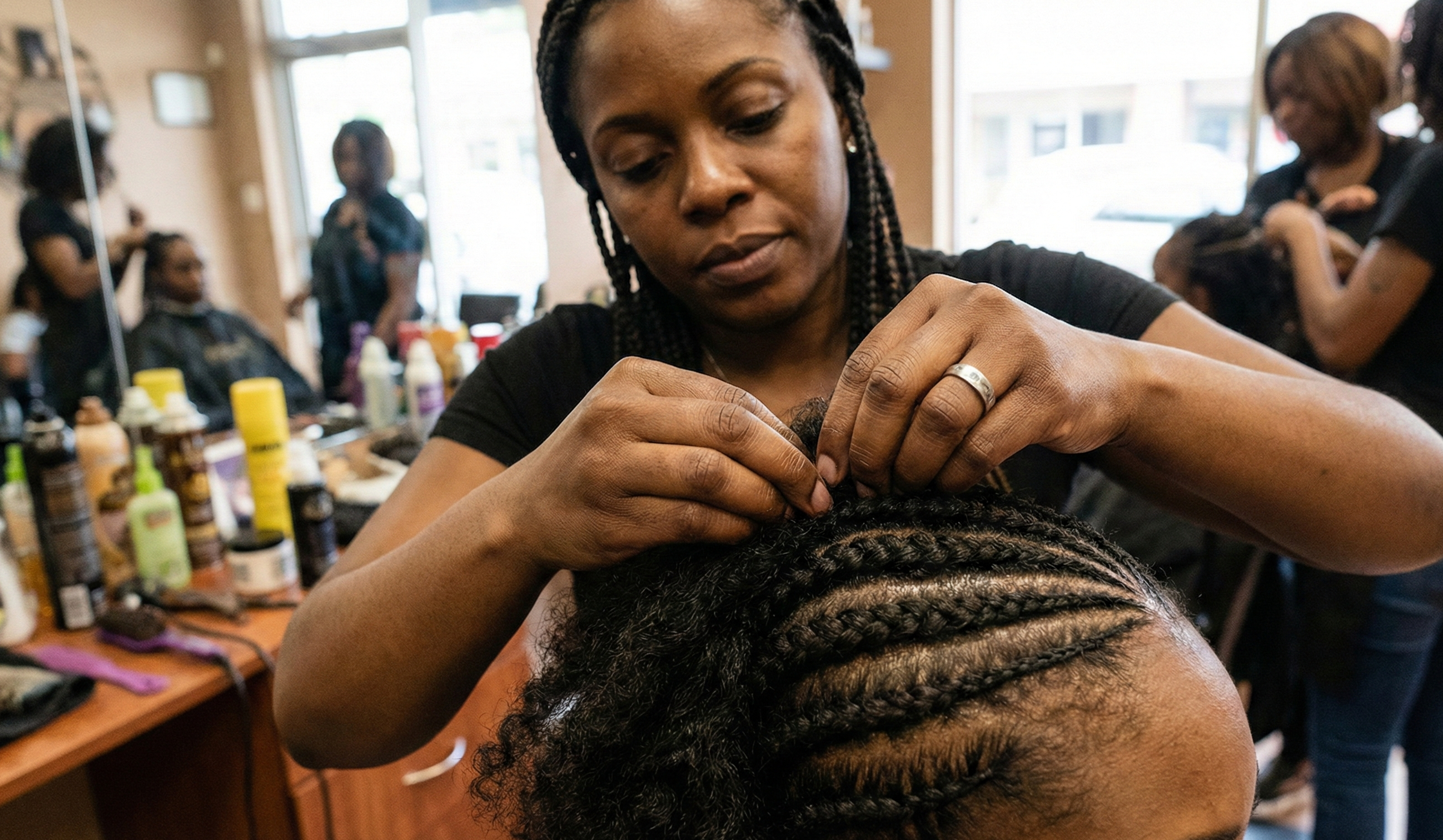 Hair stylist consultation